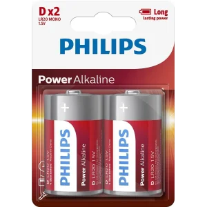 Батарейка Philips Power Alkaline D BLI 2 UA